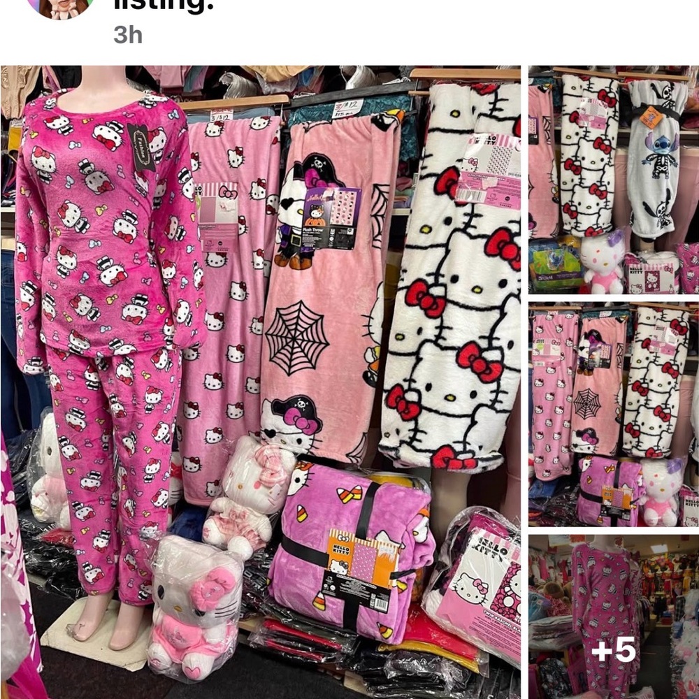Hello Kitty Pink and White Kids Pajama Set